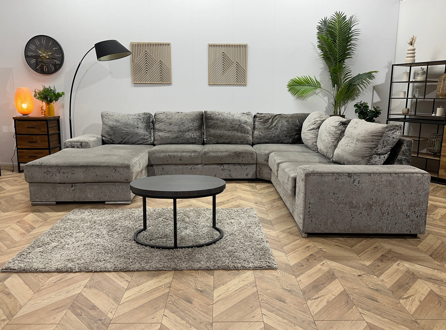 Grijze Velvet U Bank ~ Inruilvoordeel