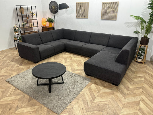 Antraciet U Bank ~ Vaste Kussens