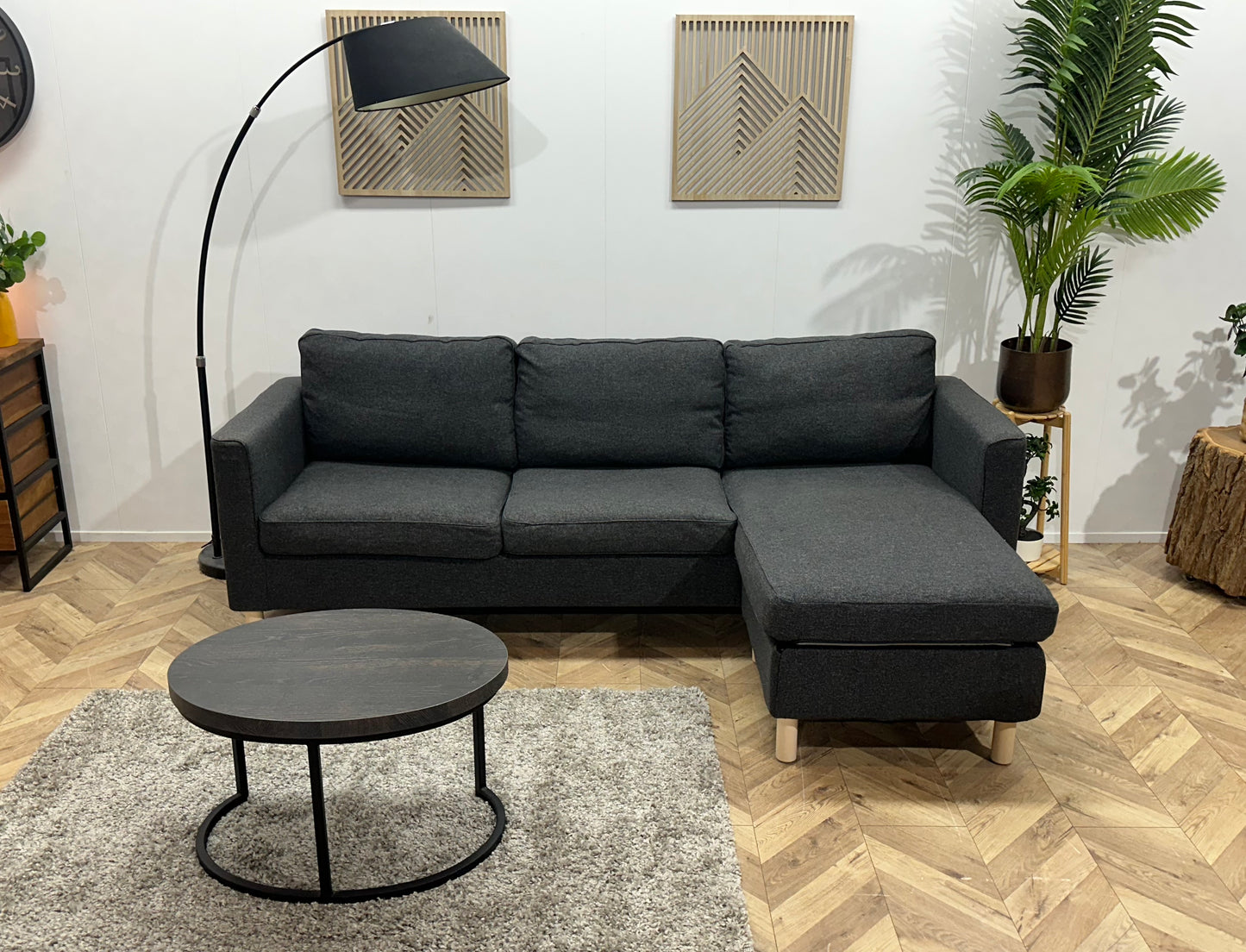 Antraciet Hoekbank ~ Losse Kussens Met Afneembare Hoezen