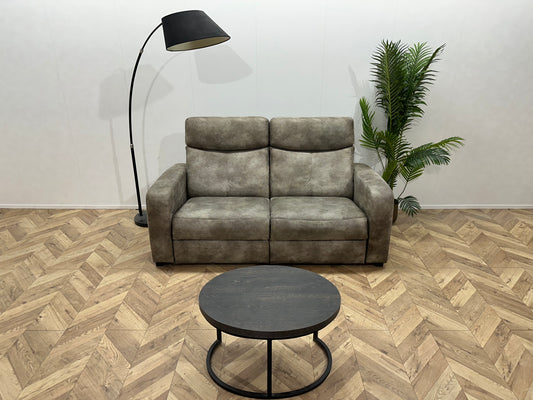 Grijze Suède Stoffen 2.5-Zits Bank ~ Vaste Kussens