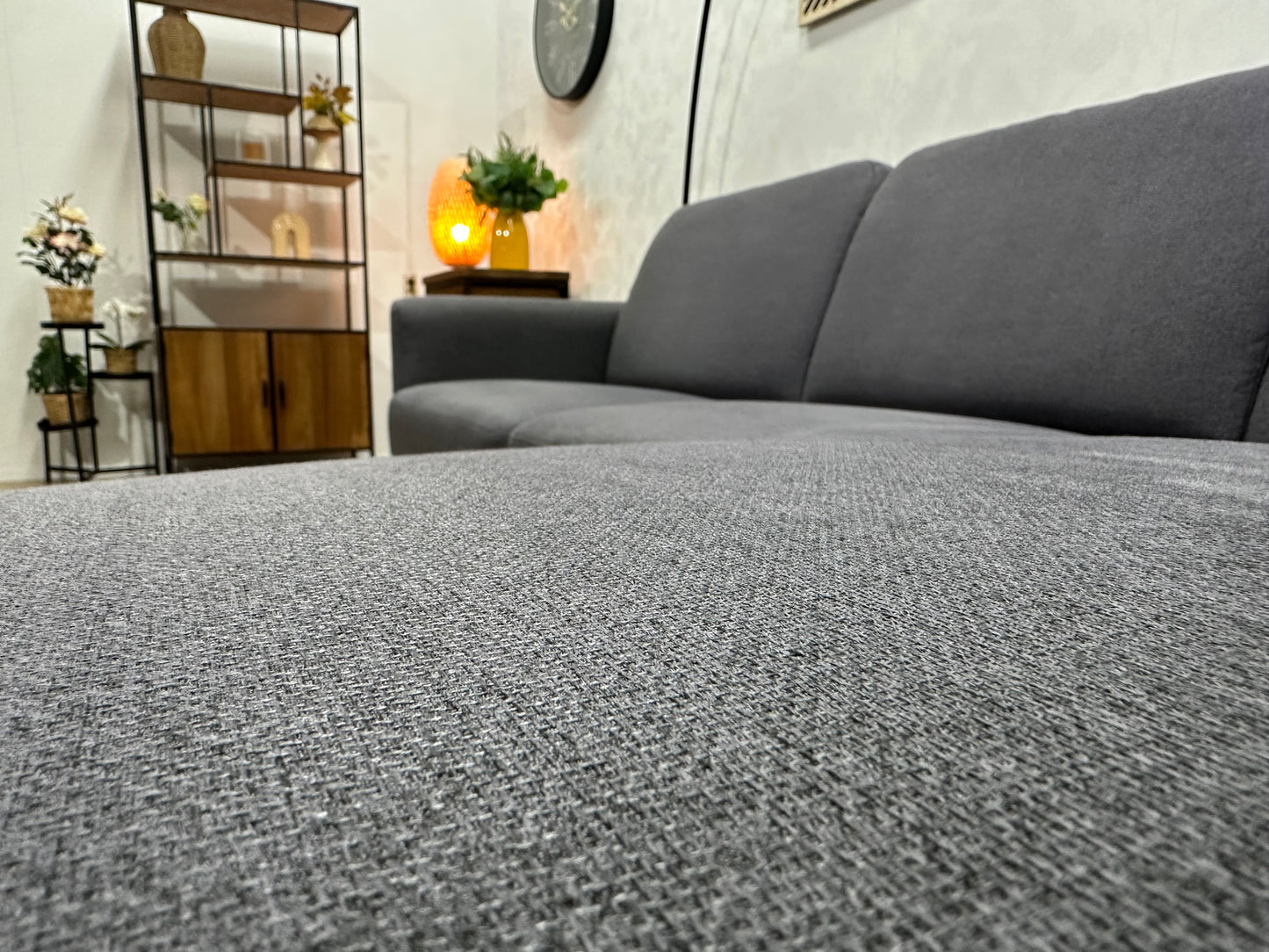 Grijze Hoekbank ~ Slaapfunctie