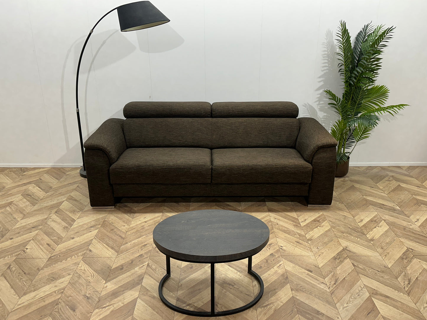 In.House Bruine 2.5-Zits Bank ~ Verstelbare Hoofdsteunen