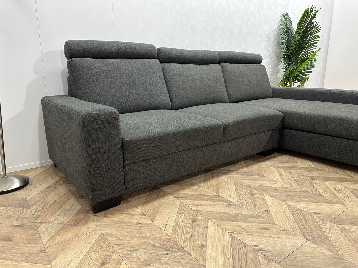 Antraciet Hoekbank ~ Extra Opbergruimte