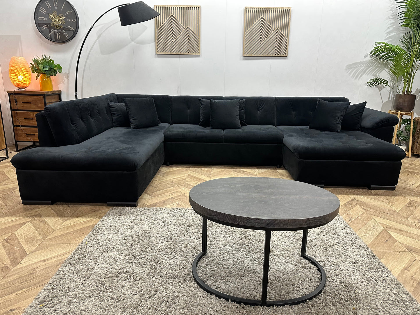 !Showroommodel! Zwarte Velvet U Bank