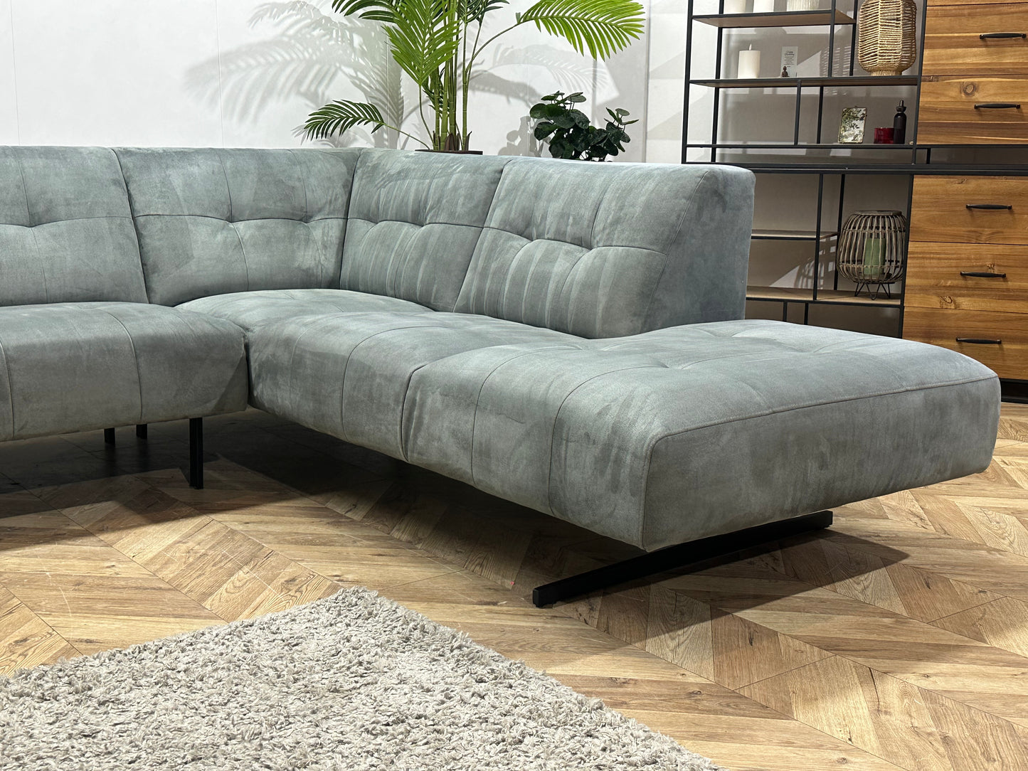 Montèl Grijze Suède Stoffen U Bank ~ Vaste Kussens