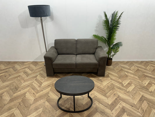 Grijze Suède 2-Zits Bank ~ Vaste Kussens