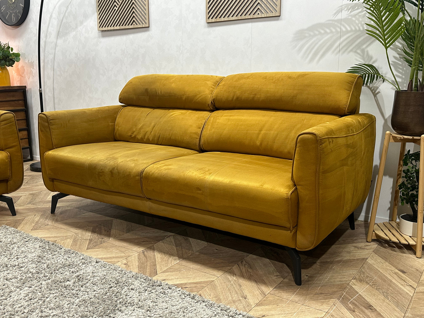 H&H Gele Suède Stoffen Banken Set