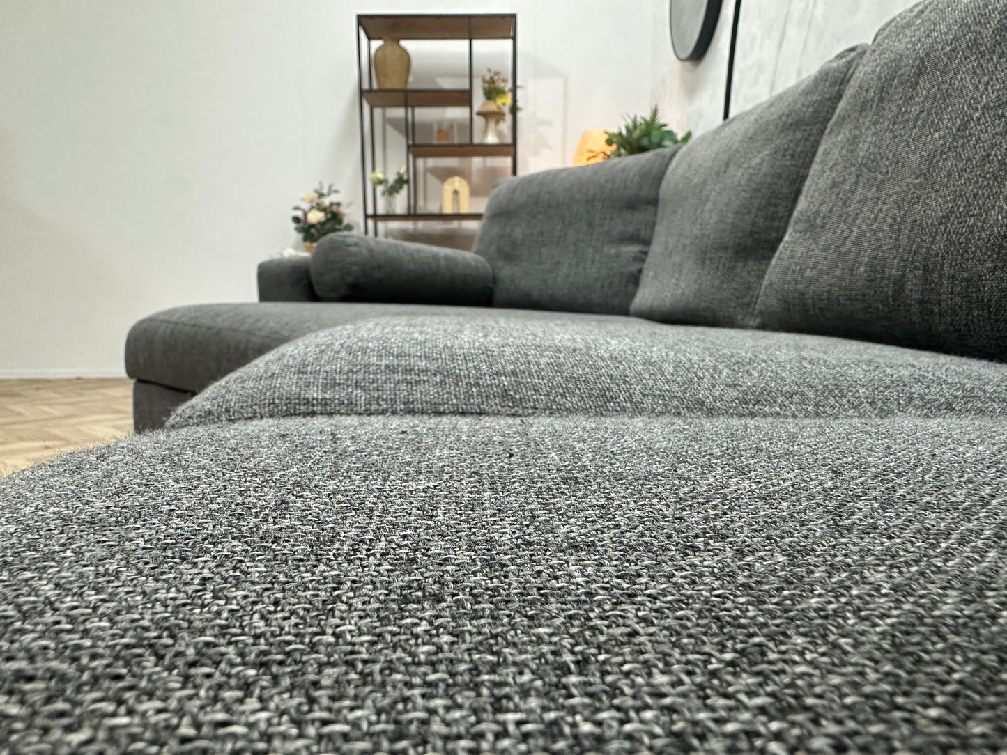 Antraciet Design Hoekbank ~ Losse Kussens Met Afneembare Hoezen