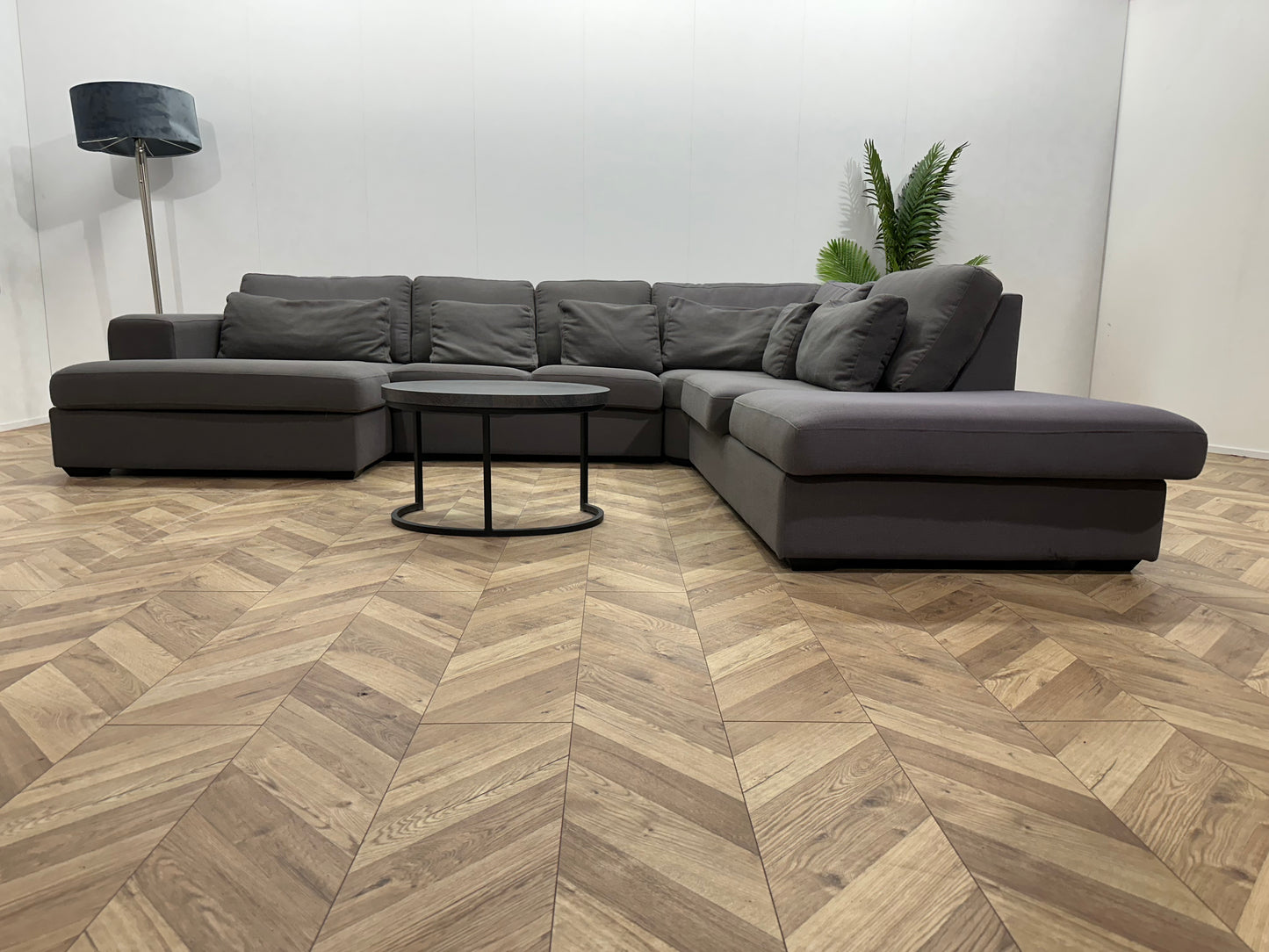 Ruime Grijze U Bank ~ Losse Kussens Met Afneembare Hoezen