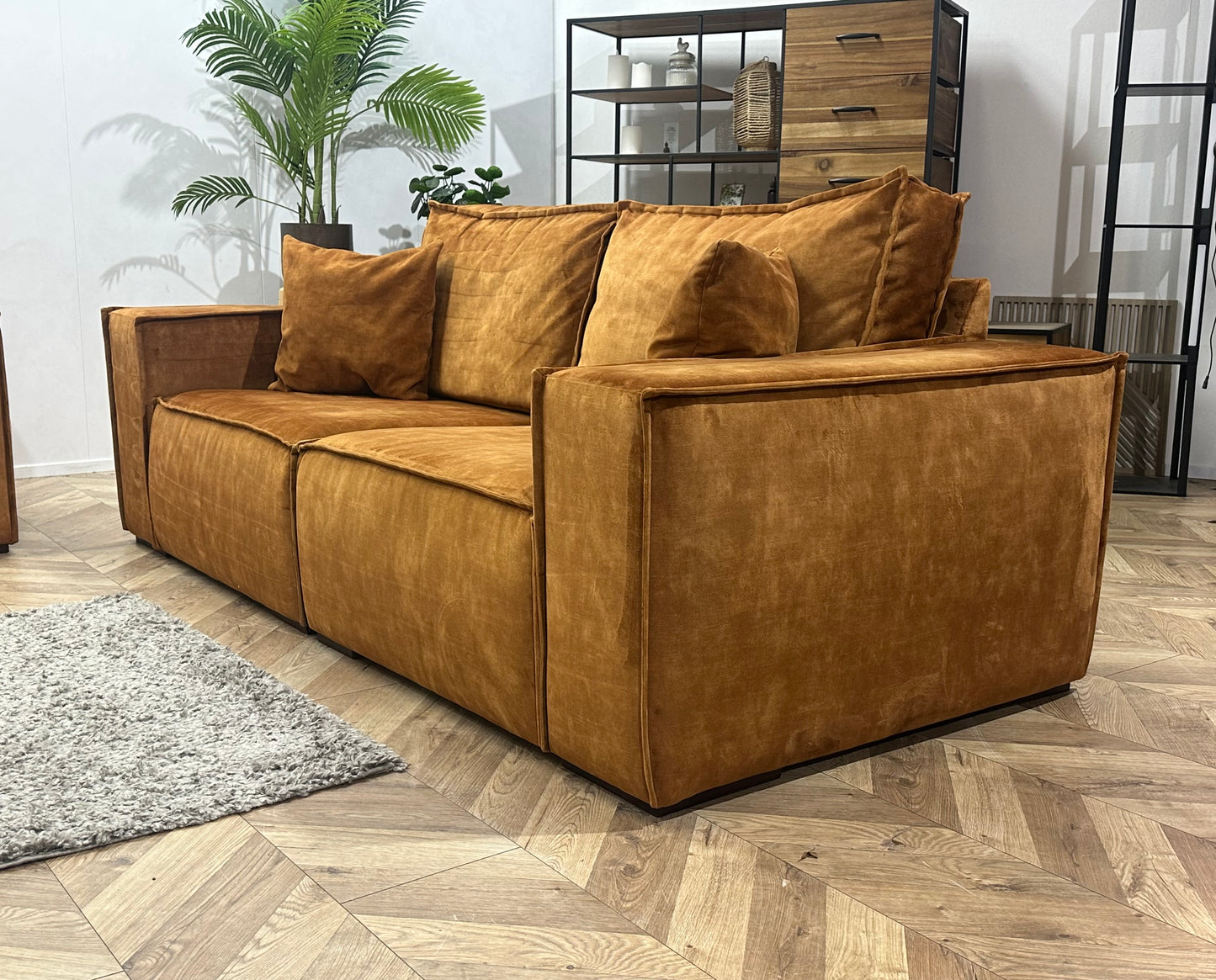 Oker Gele Velvet Banken Set ~ Relaxfunctie