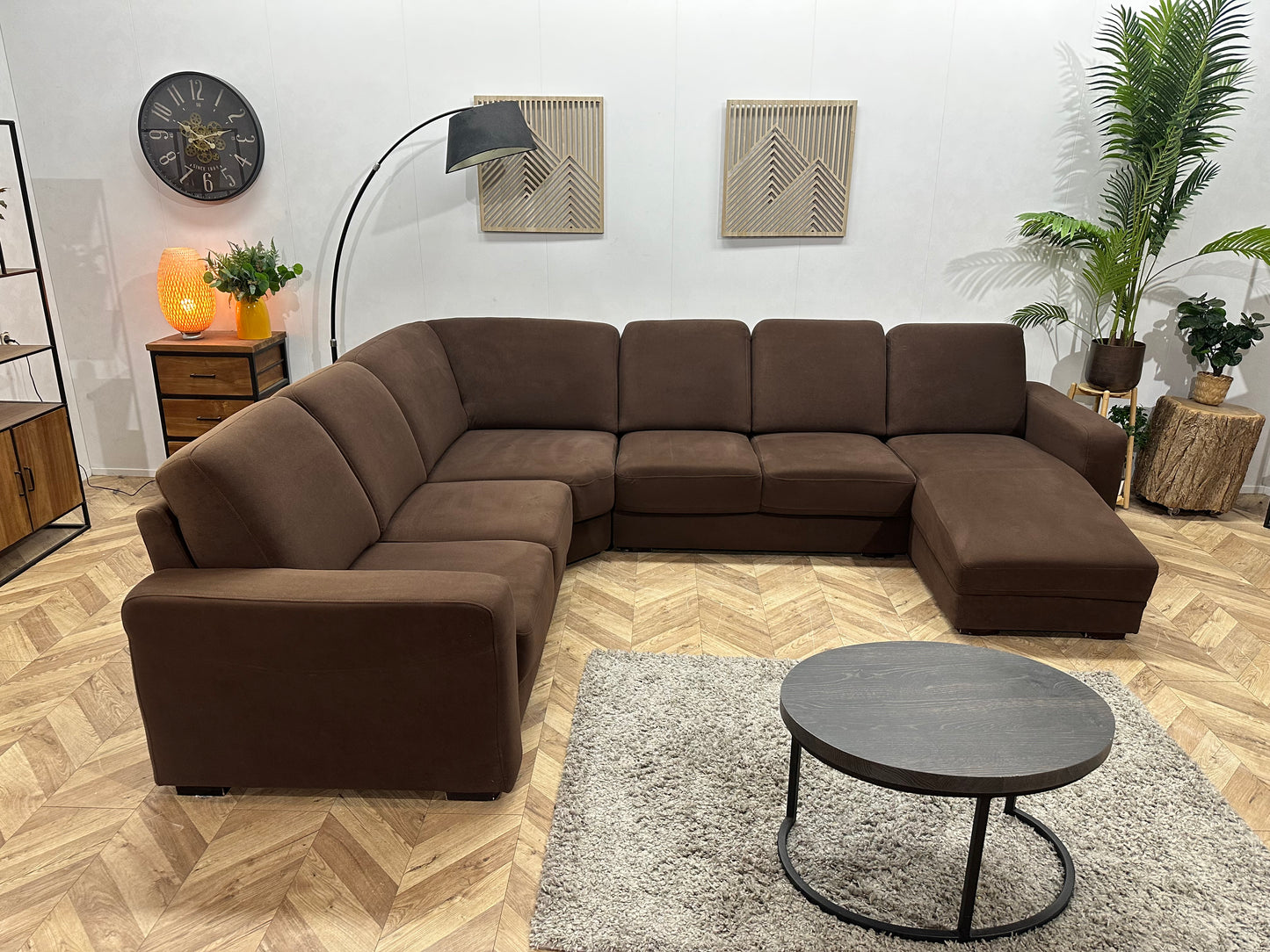 Bruine Stoffen U Bank ~ Vaste Kussens