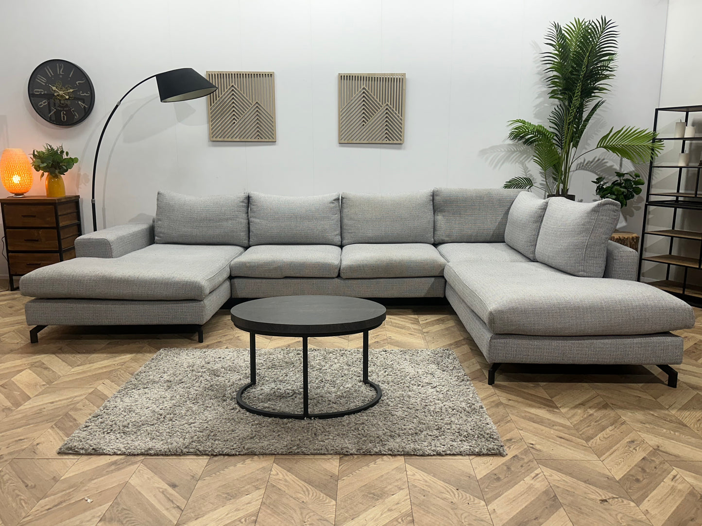 Licht Grijze U Bank ~ Losse Kussens Met Afneembare Hoezen