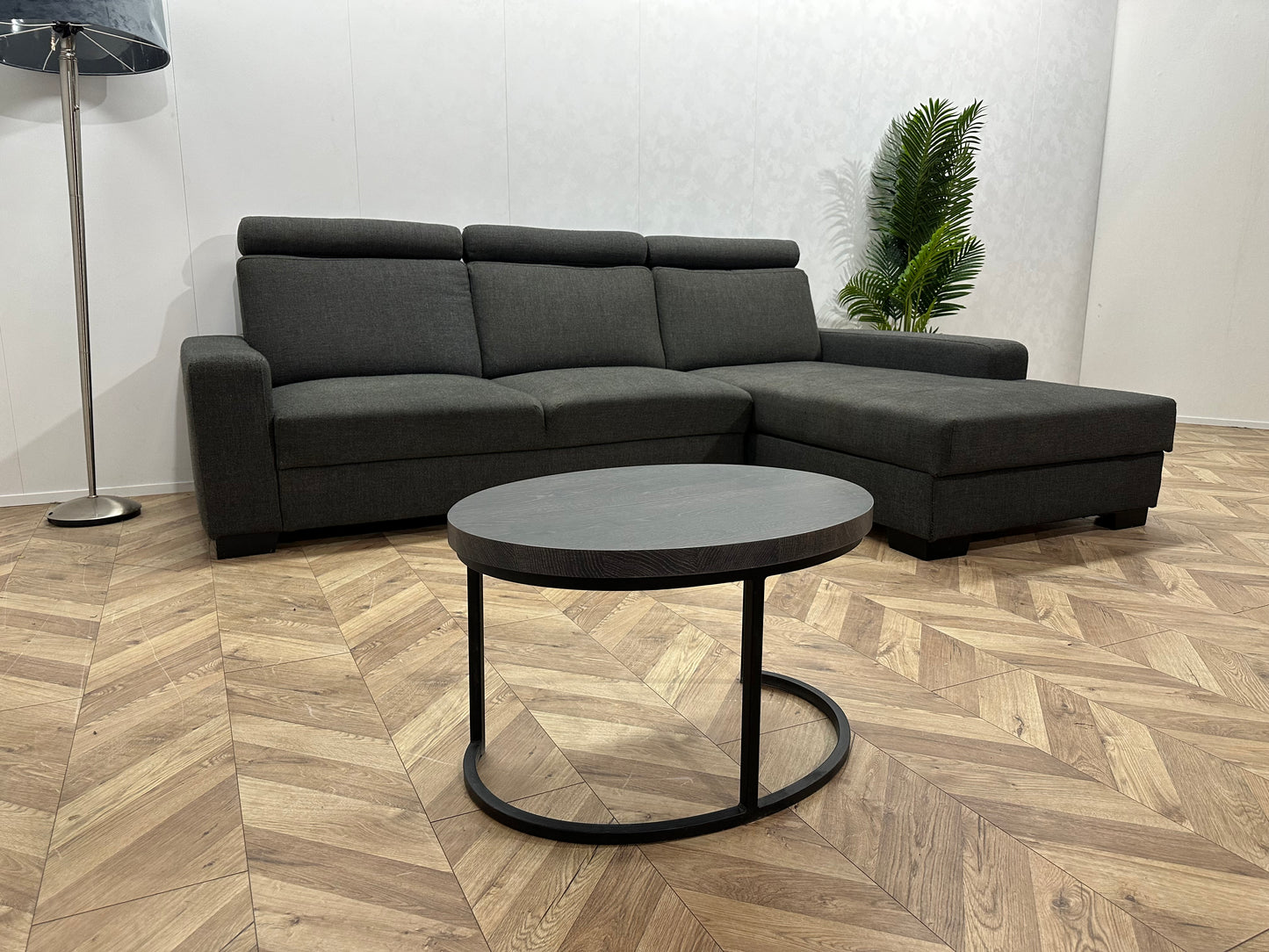 Antraciet Hoekbank ~ Extra Opbergruimte