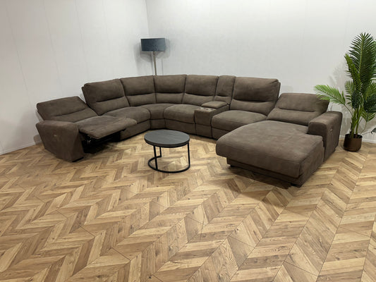Ruime Grijze Suède Stoffen U Bank ~ Relaxfunctie