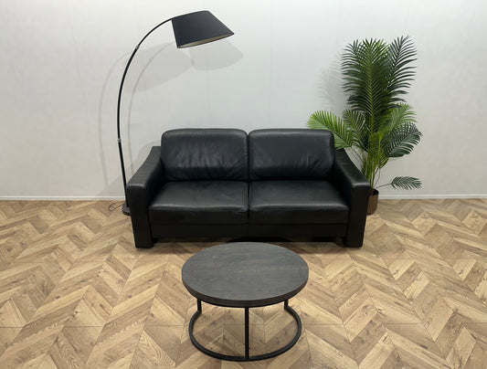 Zwart Echt Lederen 2.5-Zits Bank ~ Vaste Kussens
