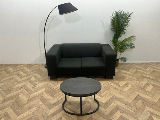 Antraciet 2-Zits Bank ~ Vaste Kussens