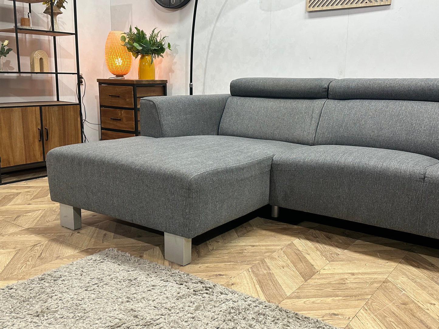 Antraciet U Bank ~ Verstelbare Hoofdsteunen