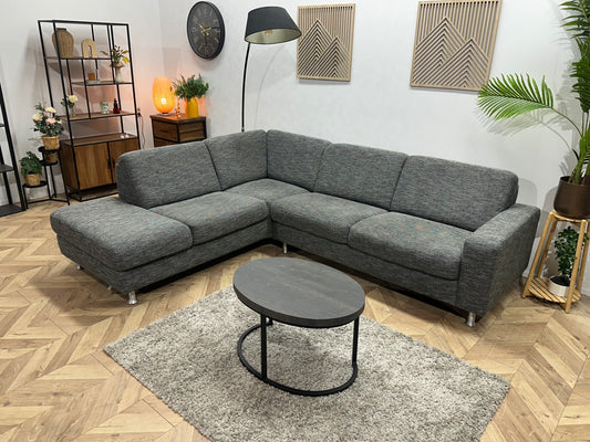 Montèl Antraciet Hoekbank ~ Vaste Kussens