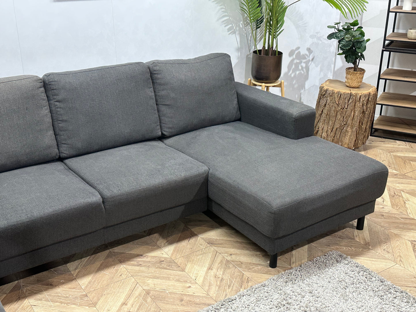 Antraciet U Bank ~ Losse Rugkussens Met Afneembare Hoezen