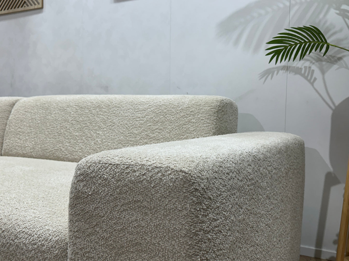 !Showroommodel! Witte Bouclé Hoekbank