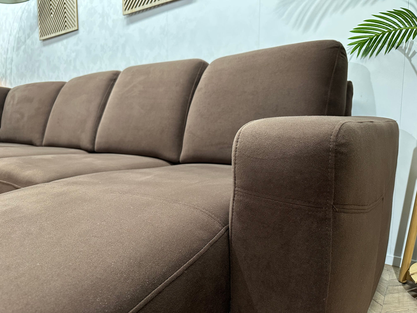 Bruine Stoffen U Bank ~ Vaste Kussens