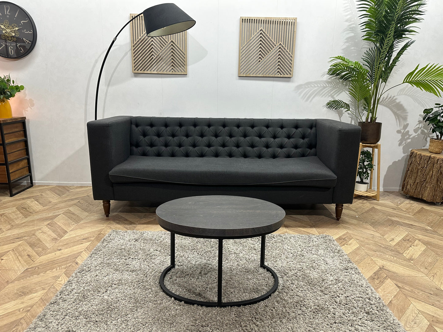 Antraciet Rechte Bank ~ Losse Zitkussen Met Afneembare Hoes