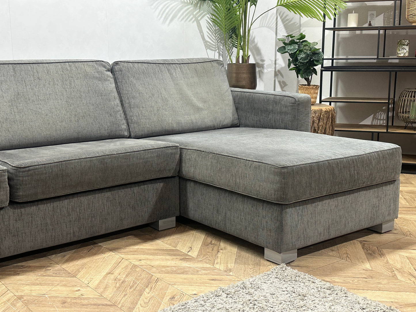 Montèl Grijze Hoekbank Inc Fauteuils ~ Losse Kussens Met Afneembare Hoezen