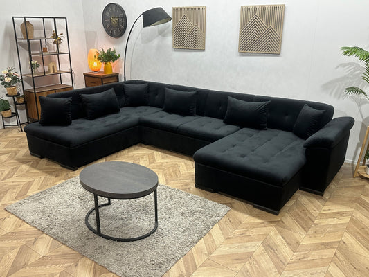 !Showroommodel! Zwarte Velvet U Bank