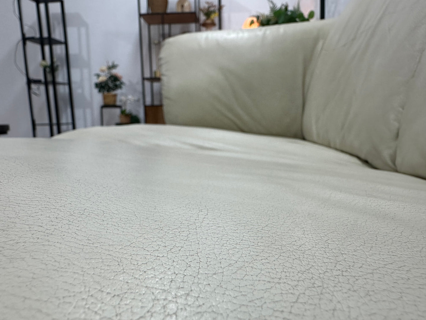 Crème Echt Lederen 2.5-Zits Bank ~ Inruilvoordeel