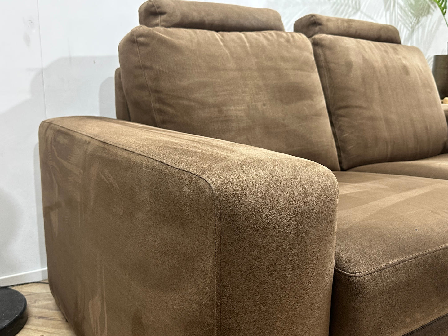 Bruine Velvet 2.5-Zits Bank ~ Relaxfunctie
