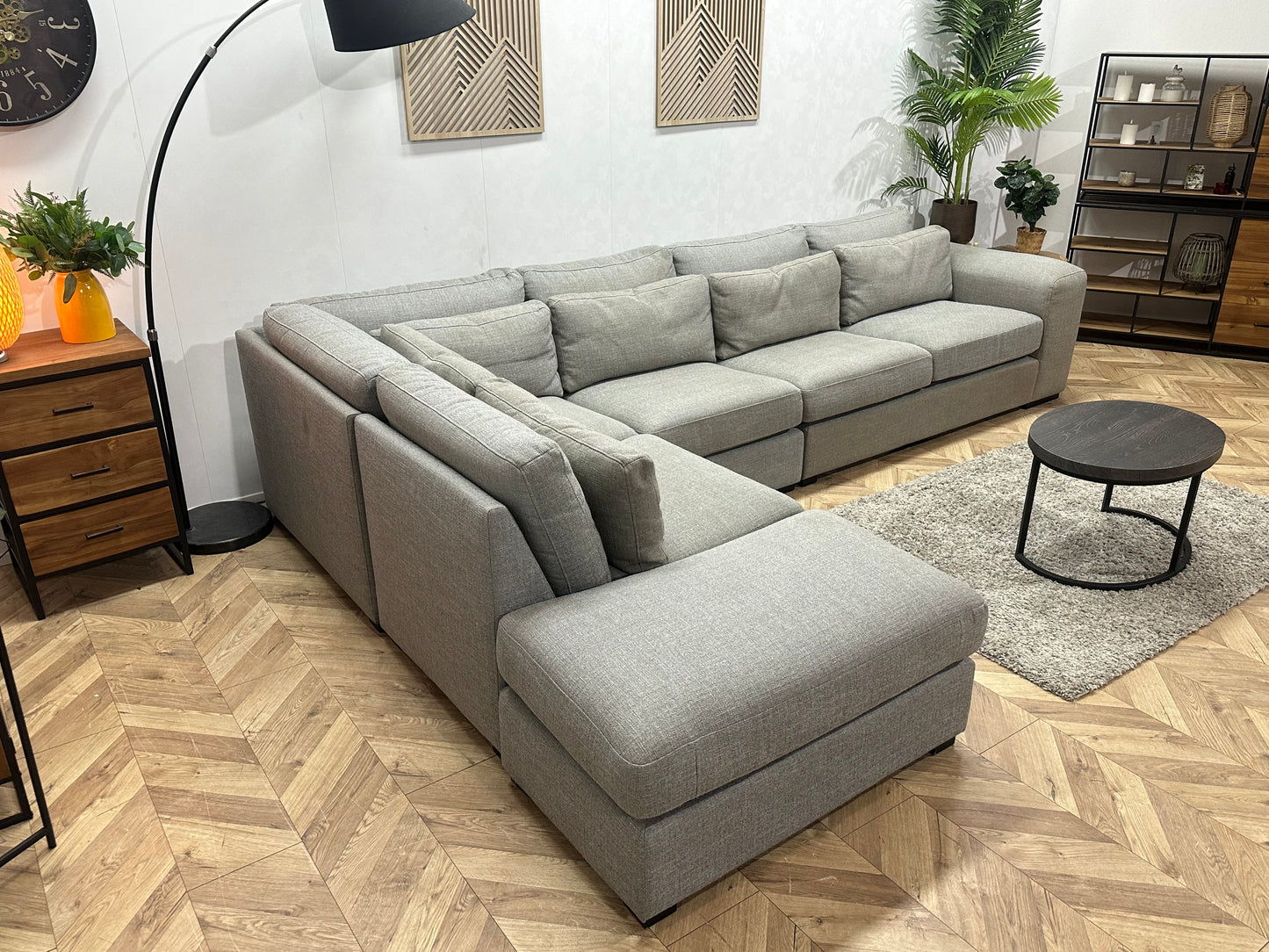 Montèl Grijze Ruime Hoekbank ~ Inruilvoordeel