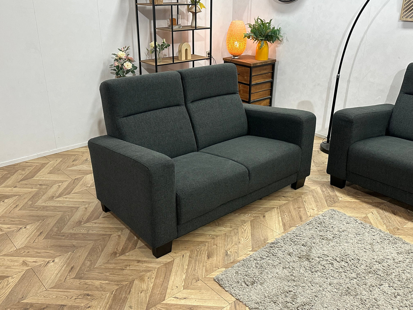 Antraciet Banken Set ~ Vaste Kussens