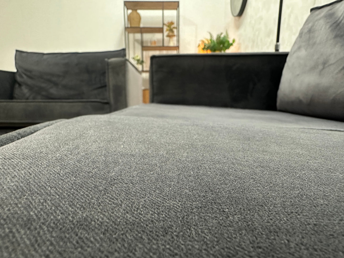 Be Pure Antraciet Velvet Banken Set ~ Losse Kussens Met Afneembare Hoezen