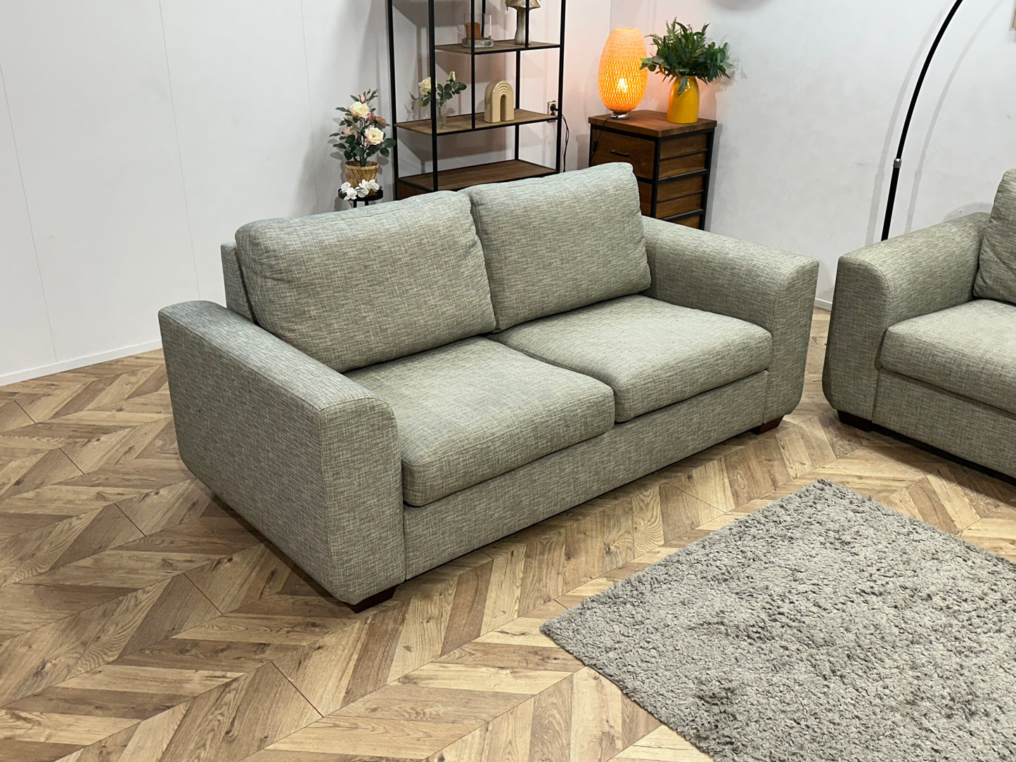 Grijze Banken Set ~ Losse Kussens Met Afneembare Hoezen