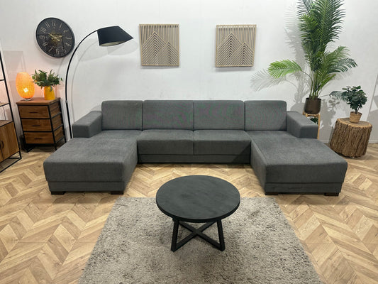 Antraciet U Bank ~ Vaste Kussens