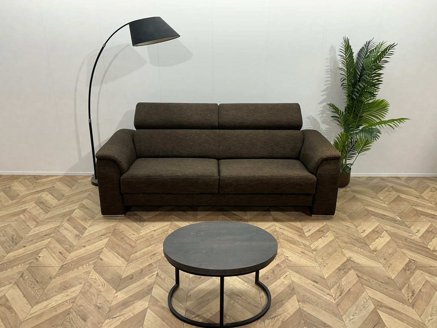 In.House Bruine 2.5-Zits Bank ~ Verstelbare Hoofdsteunen