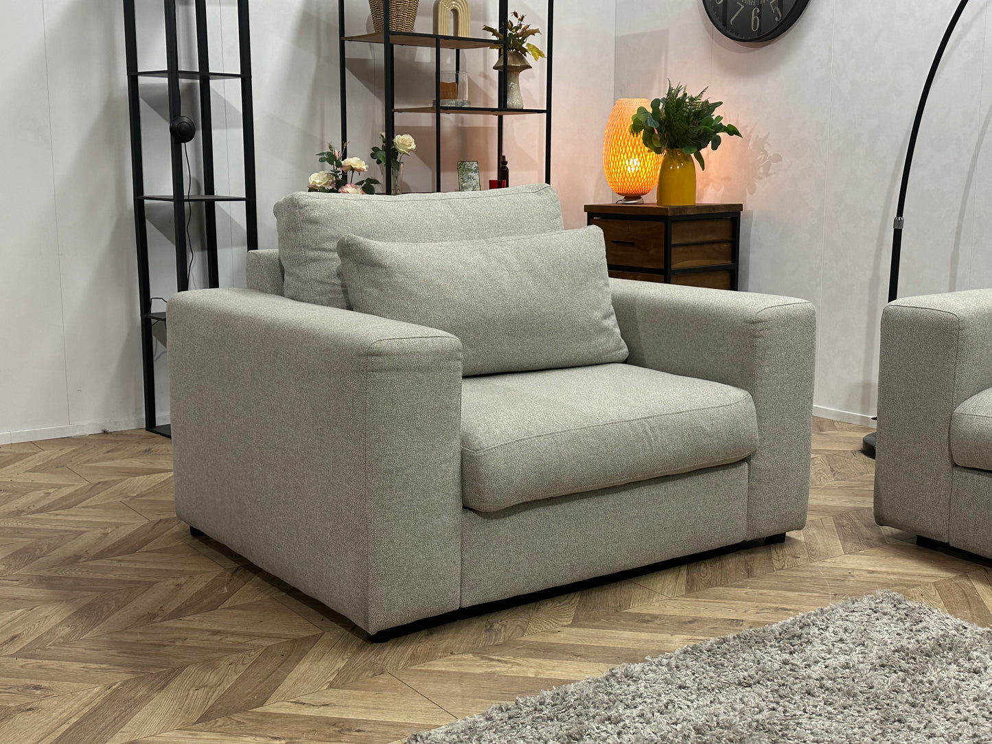 Licht Grijze 2.5-Zits Bank Inc Fauteuil ~ Losse Kussens Met Afneembare Hoezen