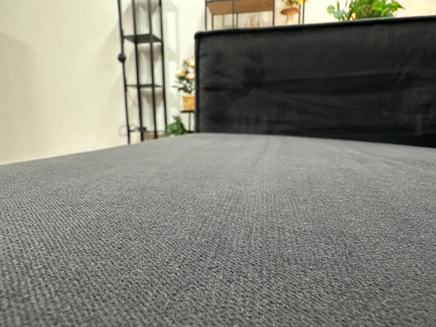 Be Pure Antraciet Velvet 2.5-Zits Bank Inc Hocker ~ Nieuwstaat