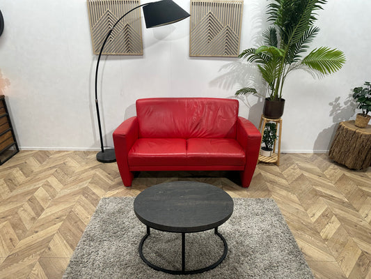 Montèl Rode Echt Lederen 2-Zits Bank ~ Inruilvoordeel