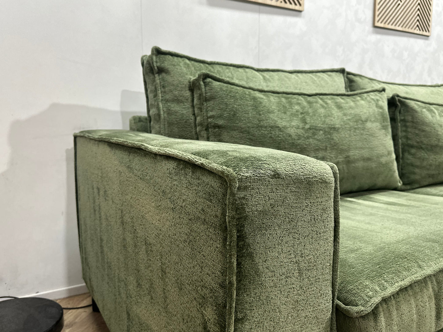 Groene Cremona Stoffen Hoekbank ~ Nieuwstaat