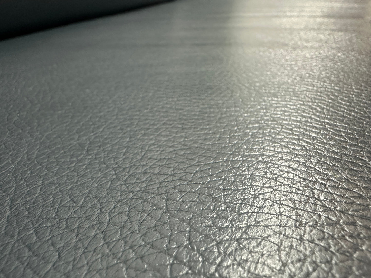 Blauwe Echt Lederen 2.5-Zits Bank ~ Vaste Kussens