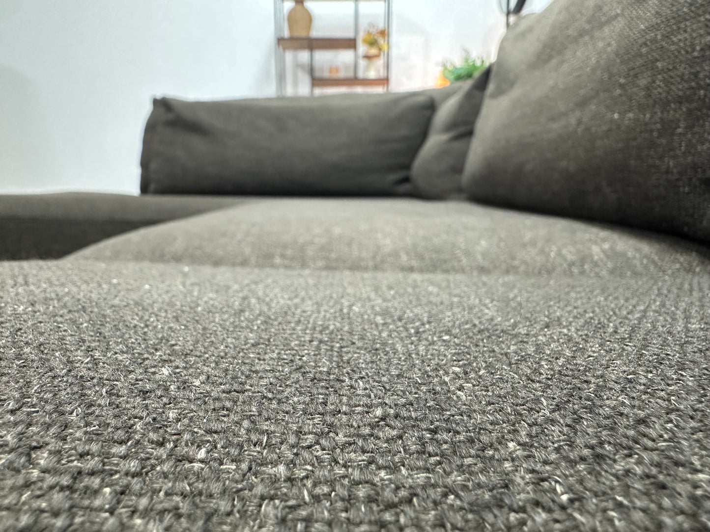 Bruine Hoekbank ~ Losse Kussens Met Afneembare Hoezen