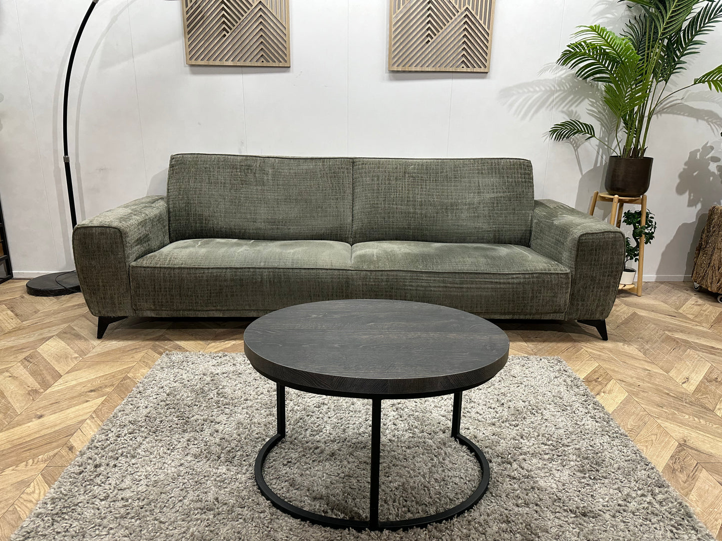 !Nieuwstaat! Xooon Groene 2.5-Zits Bank ~ Vaste Kussens