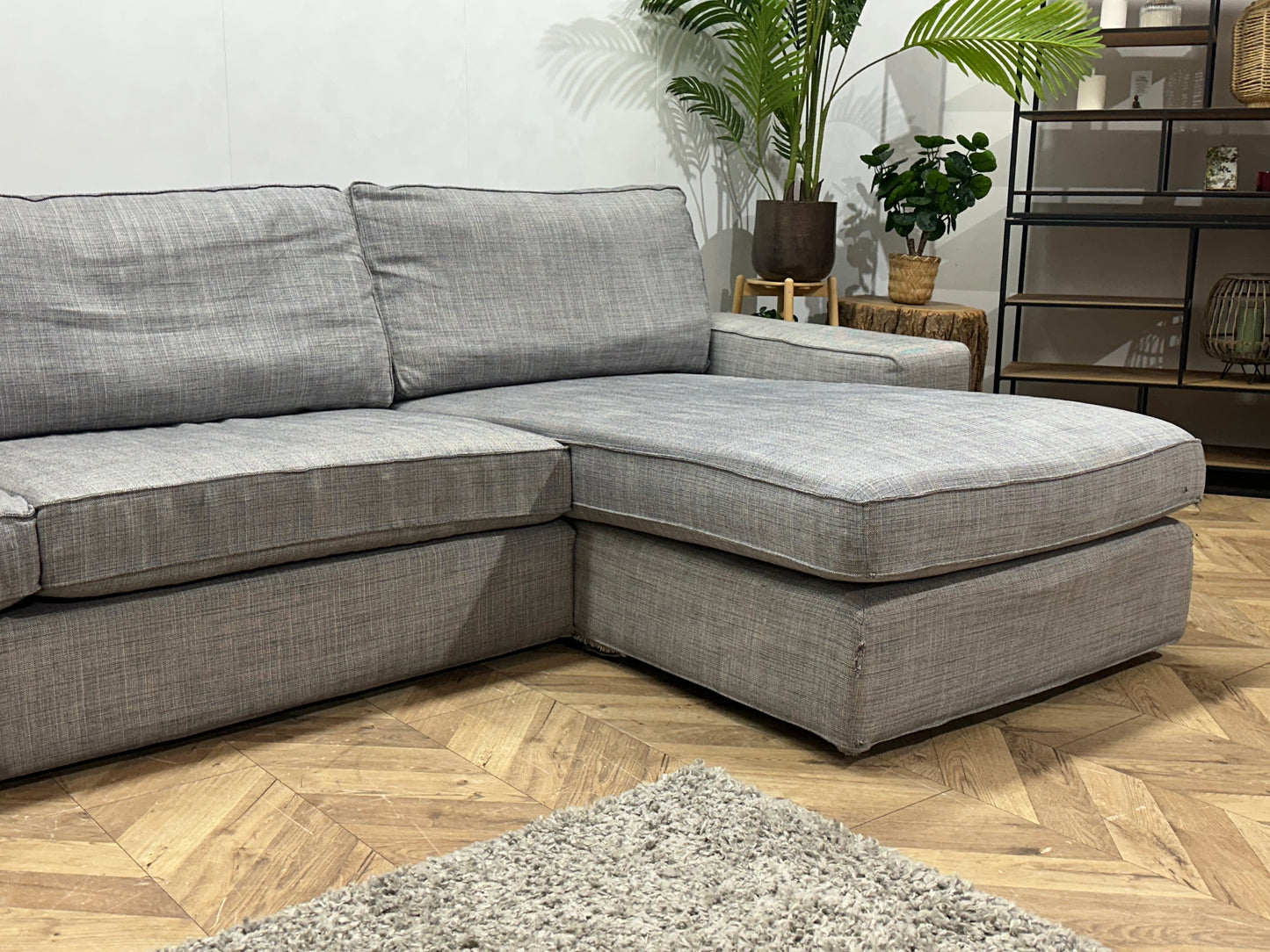 Licht Grijze Hoekbank Inc Fauteuil ~ Inruilvoordeel