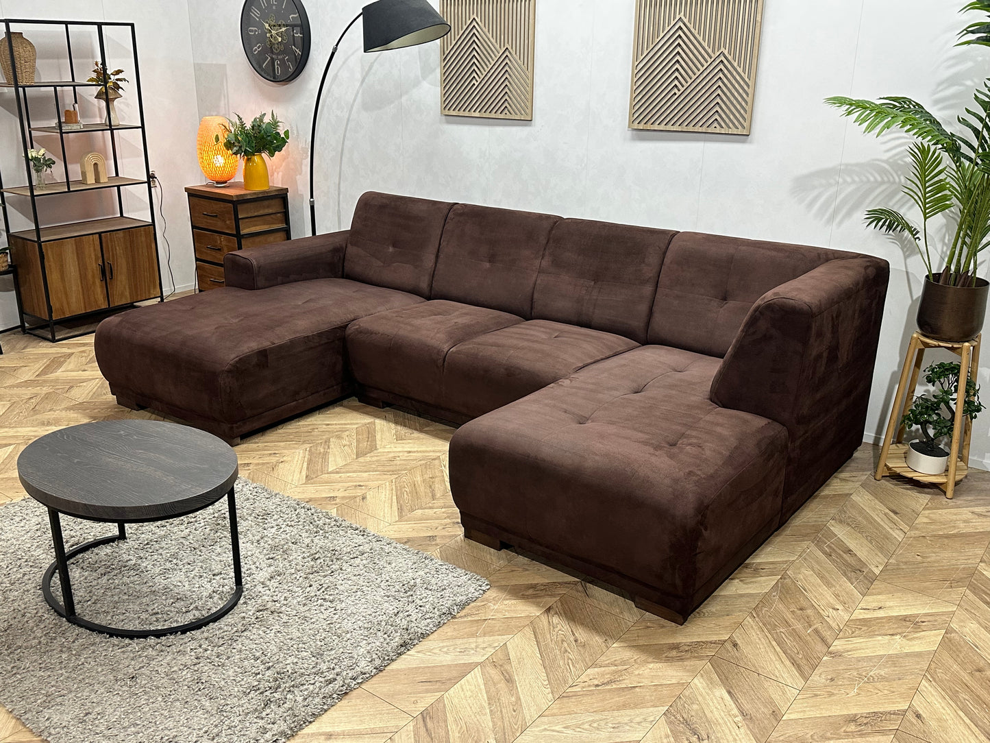 Bruine Suède Stoffen U Bank ~ Vaste Kussens