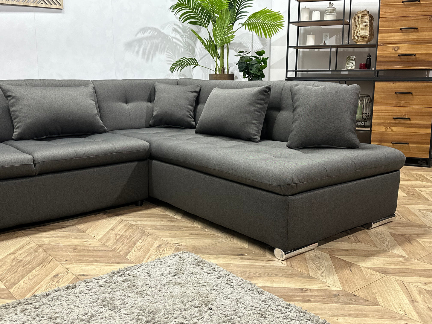 !Showroommodel! Antraciet U Bank