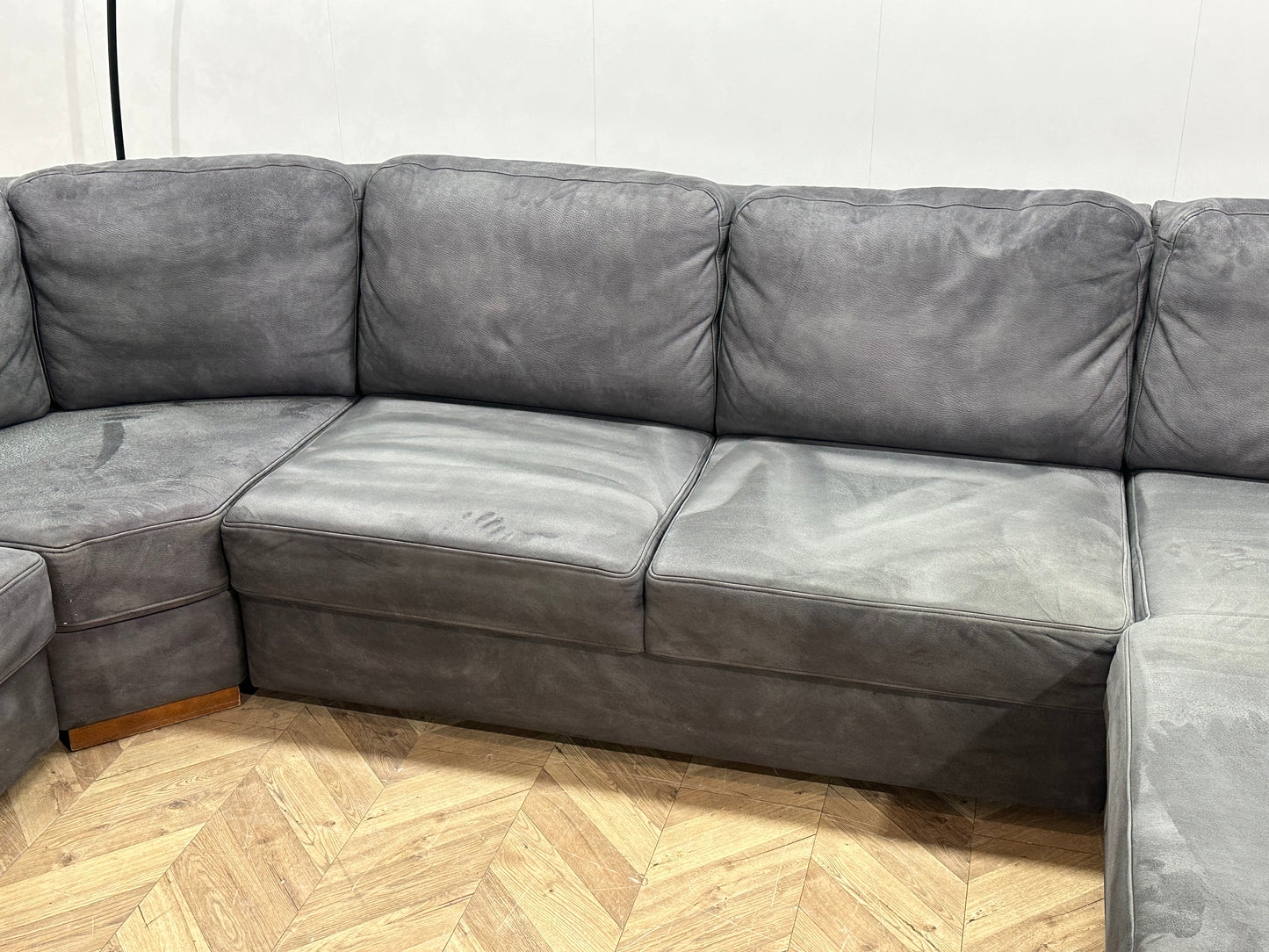 Antraciet Suède Stoffen U Bank ~ Vaste Kussens