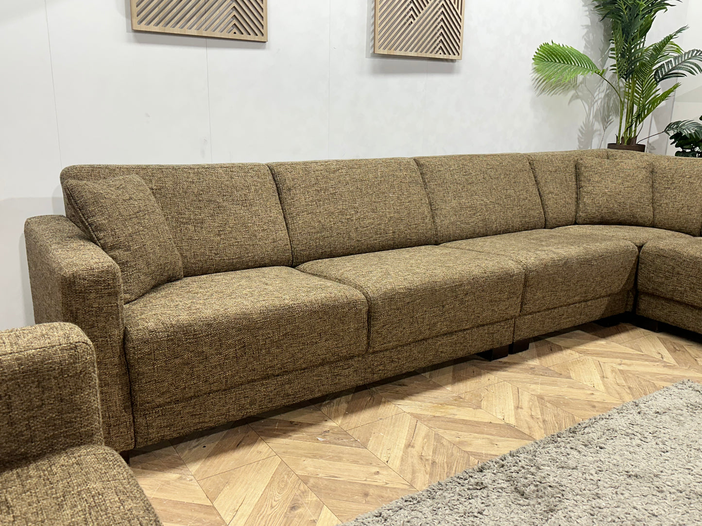 Bruine Ruime Hoekbank Inc Fauteuil ~ Meerdere Opstellingen