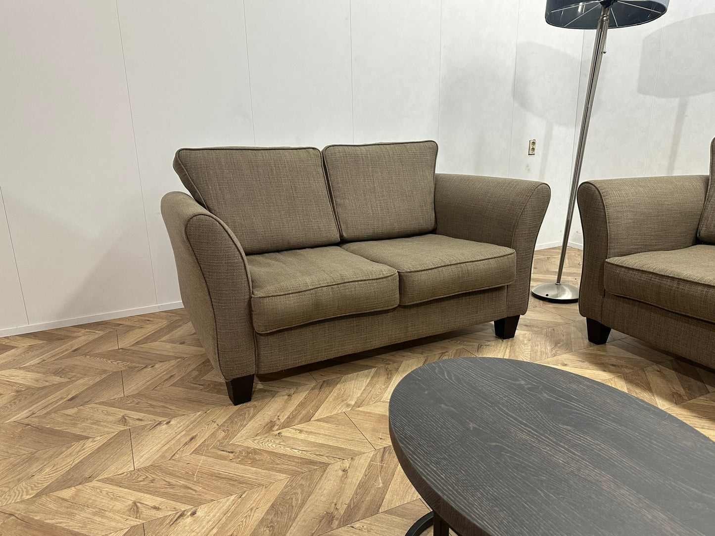 Licht Bruine Banken Set ~ Losse Kussens Met Afneembare Hoezen