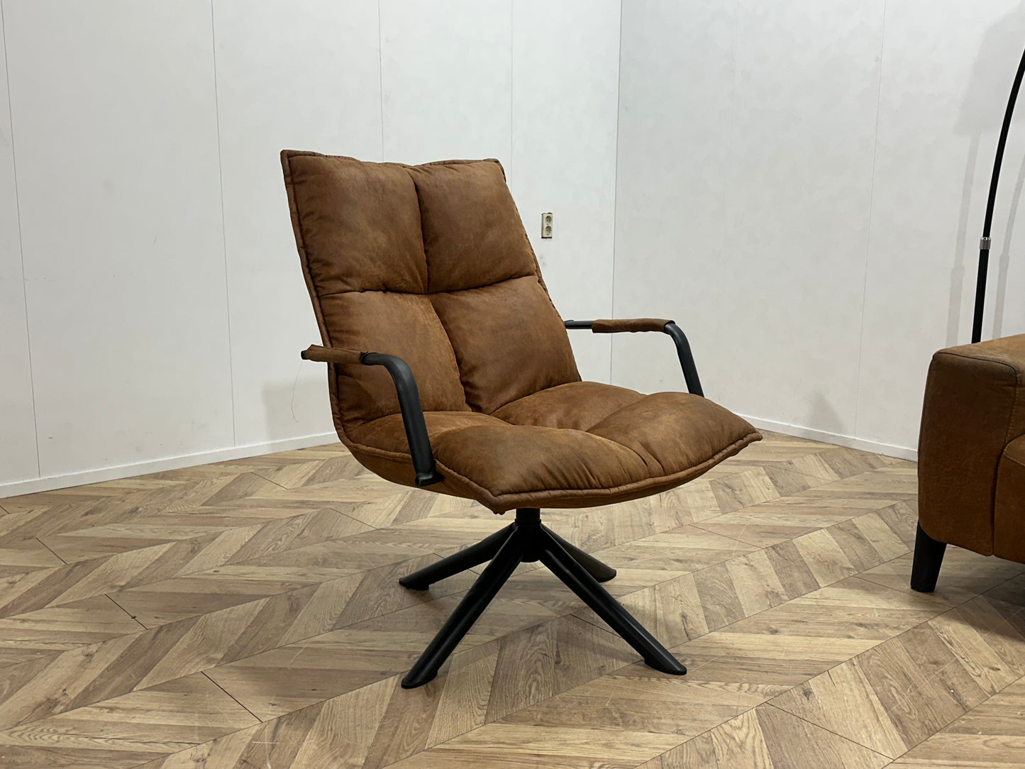 Cognac Bruine Suède Lederen Banken Set ~ Verstelbare Hoofdsteunen